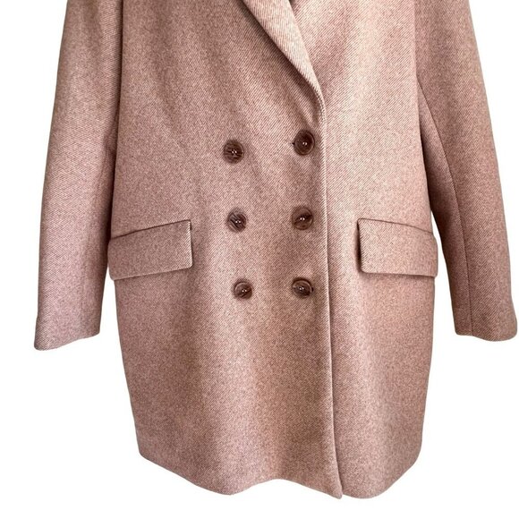 ZARA BLUSH PINK DOUBLE BREASTED JACKET COAT SIZE SMALL - Picture 5 of 13